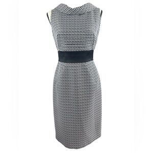 Elegant Black and White Patterned Dress